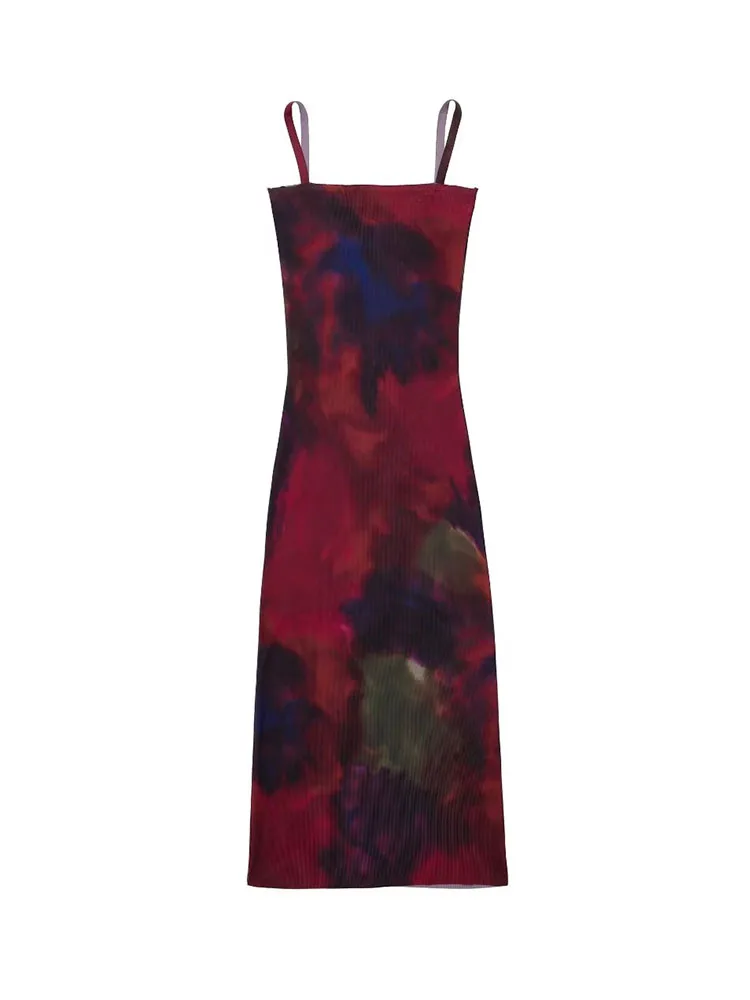 TRAF Women Fashion Tie Dye Print Slip Knit Midi Dress Elegant Sexy Straight Neck Thin Straps Female Dresses Vestidos Mujer
TRAF Women Fashion Tie Dye Print Slip Knit Midi Dress Elegant Sexy Straight Neck Thin Straps Female Dresses Vestidos Mujer