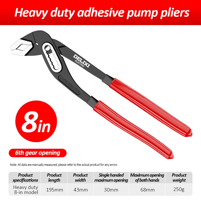 Многофункциональные Плоскогубцы DELIXI ELECTRIC, 7-скоростные Регулируемые Плоскогубцы Для Водяного Насоса, 8 Дюймов, 10 Дюймов
Многофункциональные Плоскогубцы DELIXI ELECTRIC, 7-скоростные Регулируемые Плоскогубцы Для Водяного Насоса, 8 Дюймов, 10 Дюймов