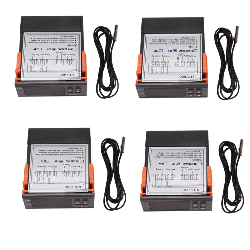 4X Stc-3000 12V LED Digital Temperature Controller Thermostat Control Heating Cooling Sensor Humidity Meter
4X Stc-3000 12V LED Digital Temperature Controller Thermostat Control Heating Cooling Sensor Humidity Meter