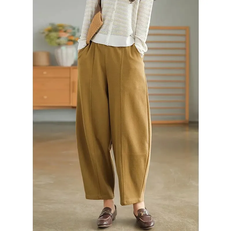 Женская одежда, новинка, Осень-зима 2023, вязаные хлопковые облегающие спортивные повседневные брюки, женские однотонные дизайнерские брюки 
Женская одежда, новинка, Осень-зима 2023, вязаные хлопковые облегающие спортивные повседневные брюки, женские однотонные дизайнерские брюки