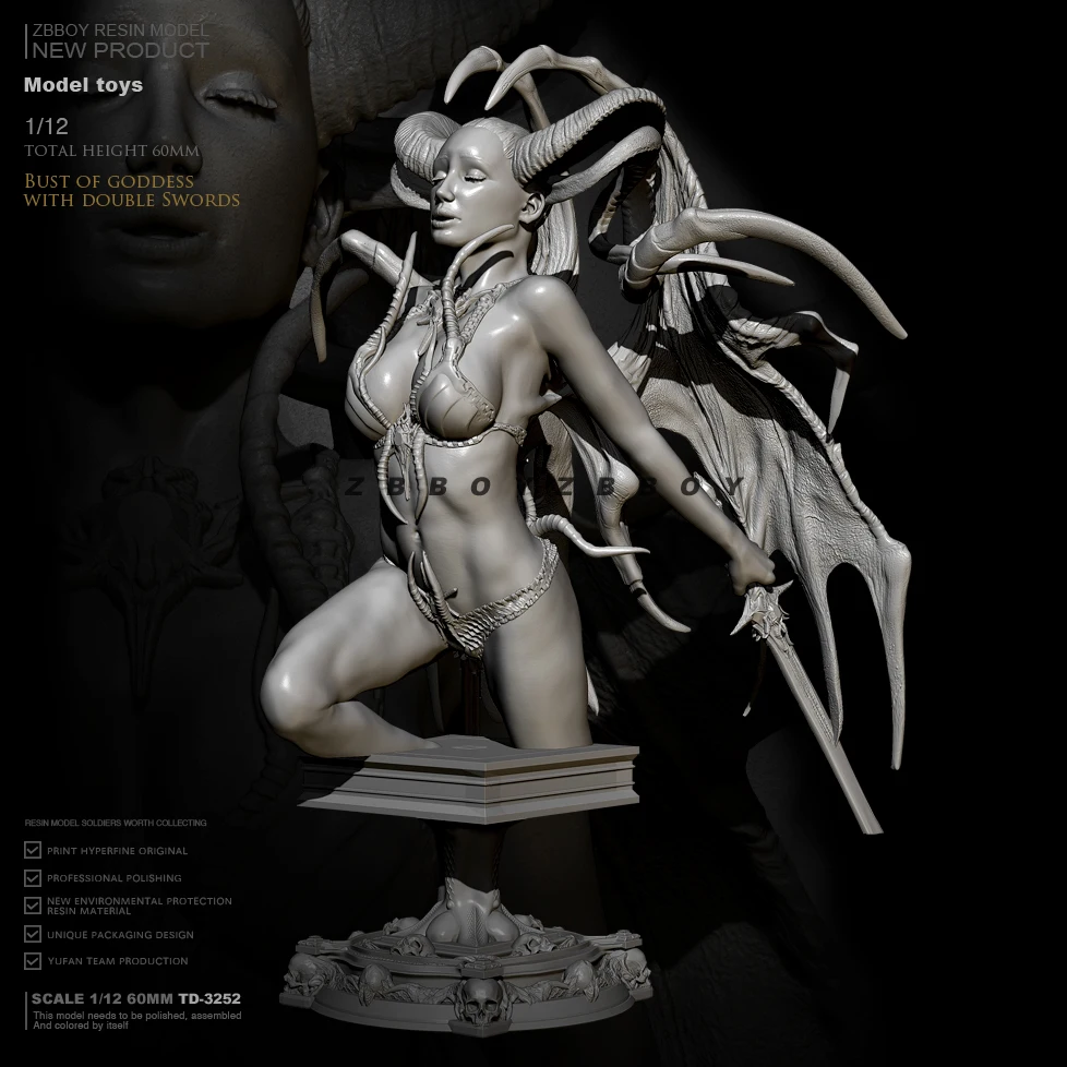 60mm Resin model kits figure beauty colorless and self-assembled TD-3252
60mm Resin model kits figure beauty colorless and self-assembled TD-3252