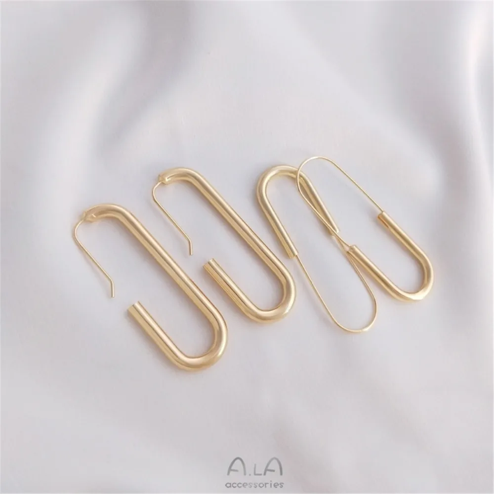 14K gold-plated color preserving long oval ear hook pin Earrings DIY copper plated real gold fashion trendy ear accessories
14K gold-plated color preserving long oval ear hook pin Earrings DIY copper plated real gold fashion trendy ear accessories