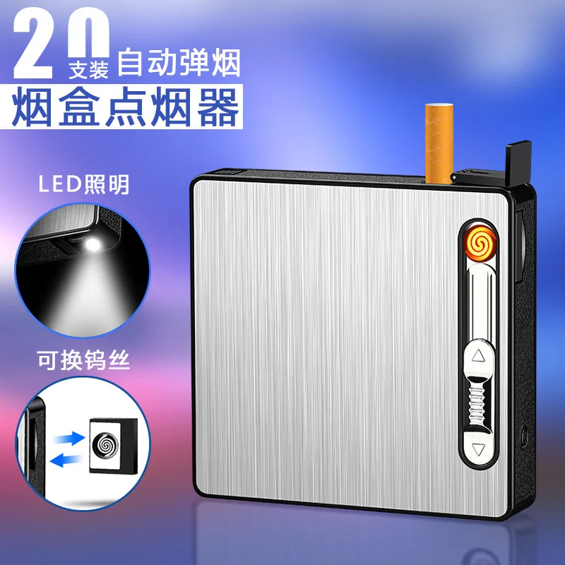 Automatic Pop-up Charging Windproof Aluminum Cigarette Lighter, Replaceable Tungsten Led Lighting, Custom-made 20 Pieces 
Automatic Pop-up Charging Windproof Aluminum Cigarette Lighter, Replaceable Tungsten Led Lighting, Custom-made 20 Pieces
