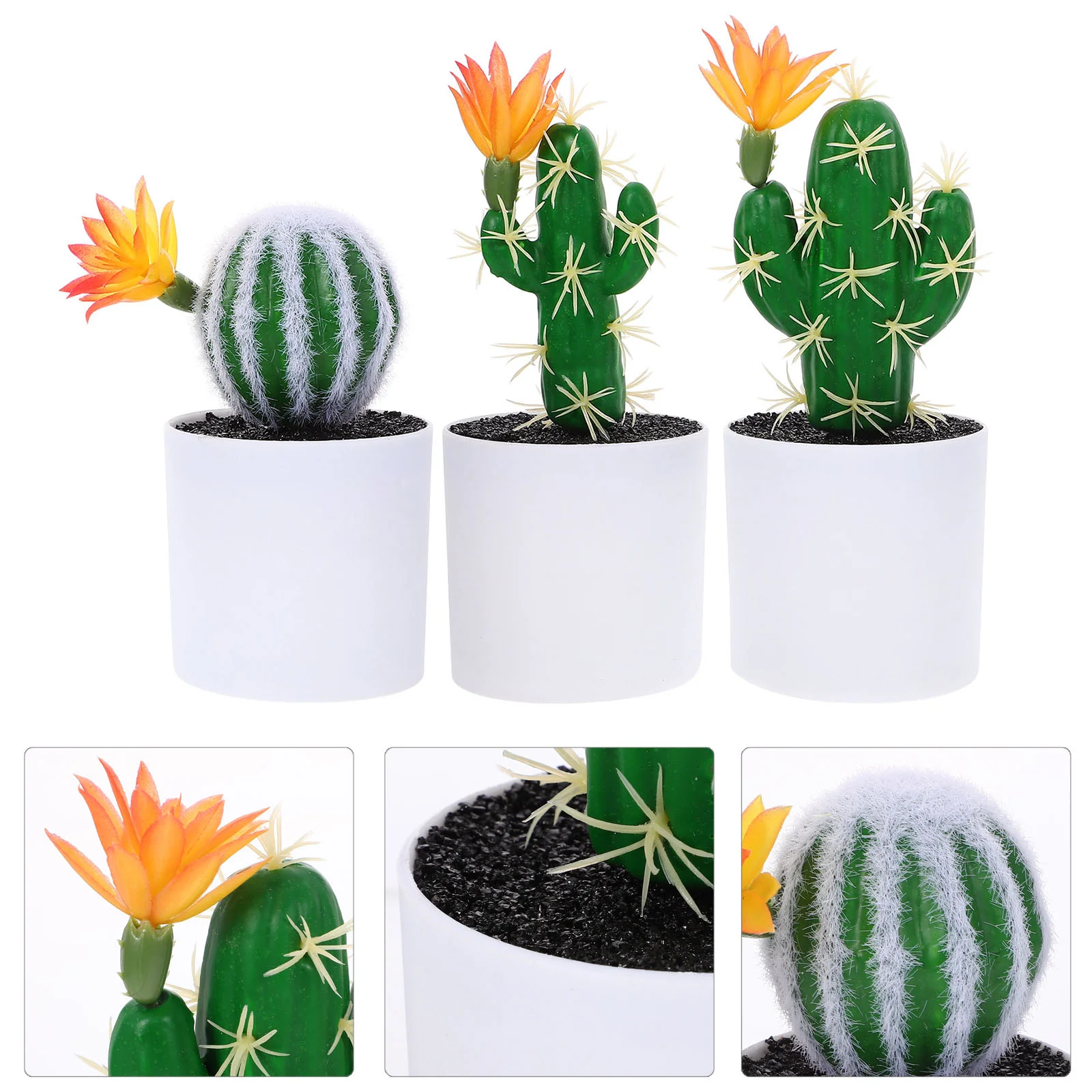 3pcs Artificial Potted Cactus Ornaments Artificial Cactus for Bathroom Home Decor
3pcs Artificial Potted Cactus Ornaments Artificial Cactus for Bathroom Home Decor