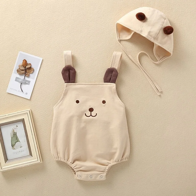 Newborn New Cute Set Clothes Summer Infant Baby Boys Girls Straps Cartoon Bodysuit with Hat Outfits Ropa
Newborn New Cute Set Clothes Summer Infant Baby Boys Girls Straps Cartoon Bodysuit with Hat Outfits Ropa