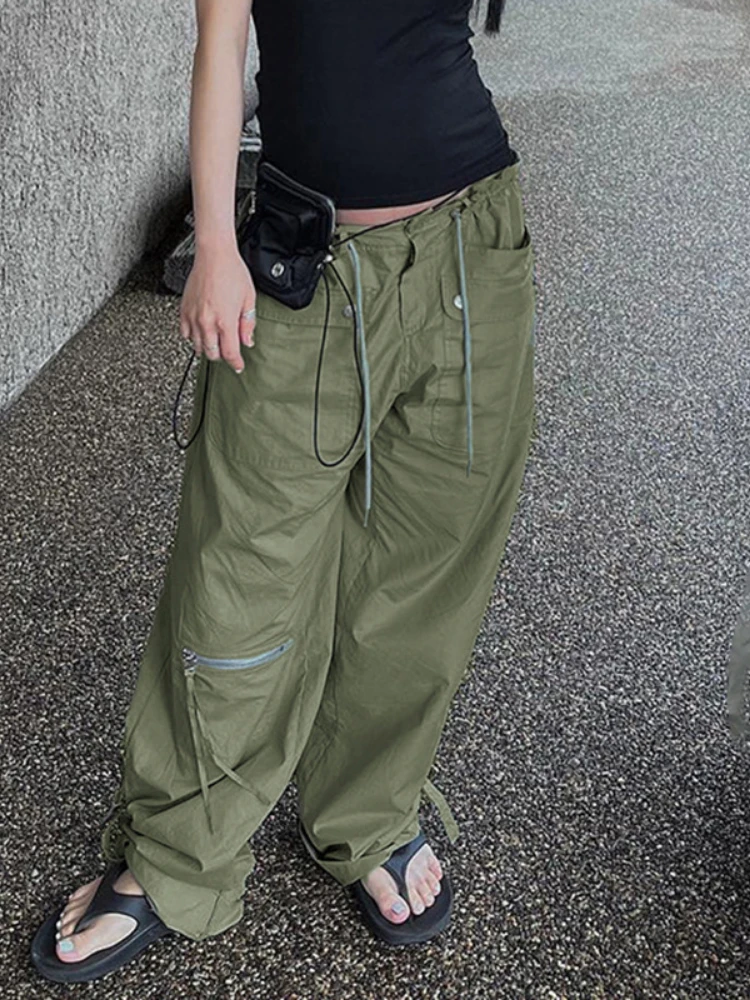 Vintage Low Waist Harajuku Pants Summer Wide Leg Cargo Pants y2k Streetwear Baggy Pants Women Joggers Fashion
Vintage Low Waist Harajuku Pants Summer Wide Leg Cargo Pants y2k Streetwear Baggy Pants Women Joggers Fashion