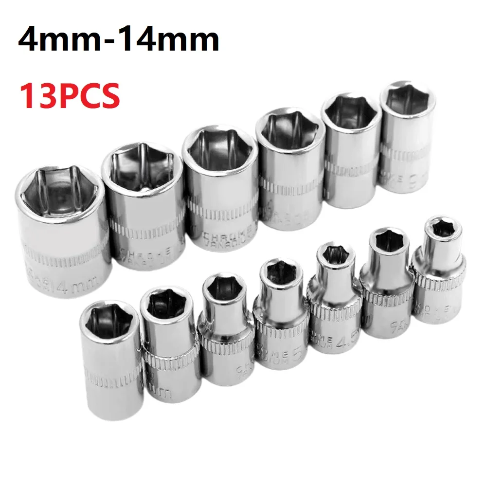 13Pcs Drive Hex Socket Wrench Head Set Universal Torque Wrench 4mm-14mm Socket Head Multifunctional Sleeve Hand Sleeve Tools
13Pcs Drive Hex Socket Wrench Head Set Universal Torque Wrench 4mm-14mm Socket Head Multifunctional Sleeve Hand Sleeve Tools