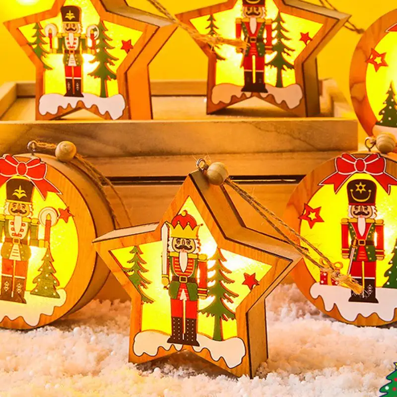 Creative Led Light Christmas Tree Hanging Pendant Nutcracker Wooden Ornament Christmas Xmas Party New Year Decoration 2022
Creative Led Light Christmas Tree Hanging Pendant Nutcracker Wooden Ornament Christmas Xmas Party New Year Decoration 2022