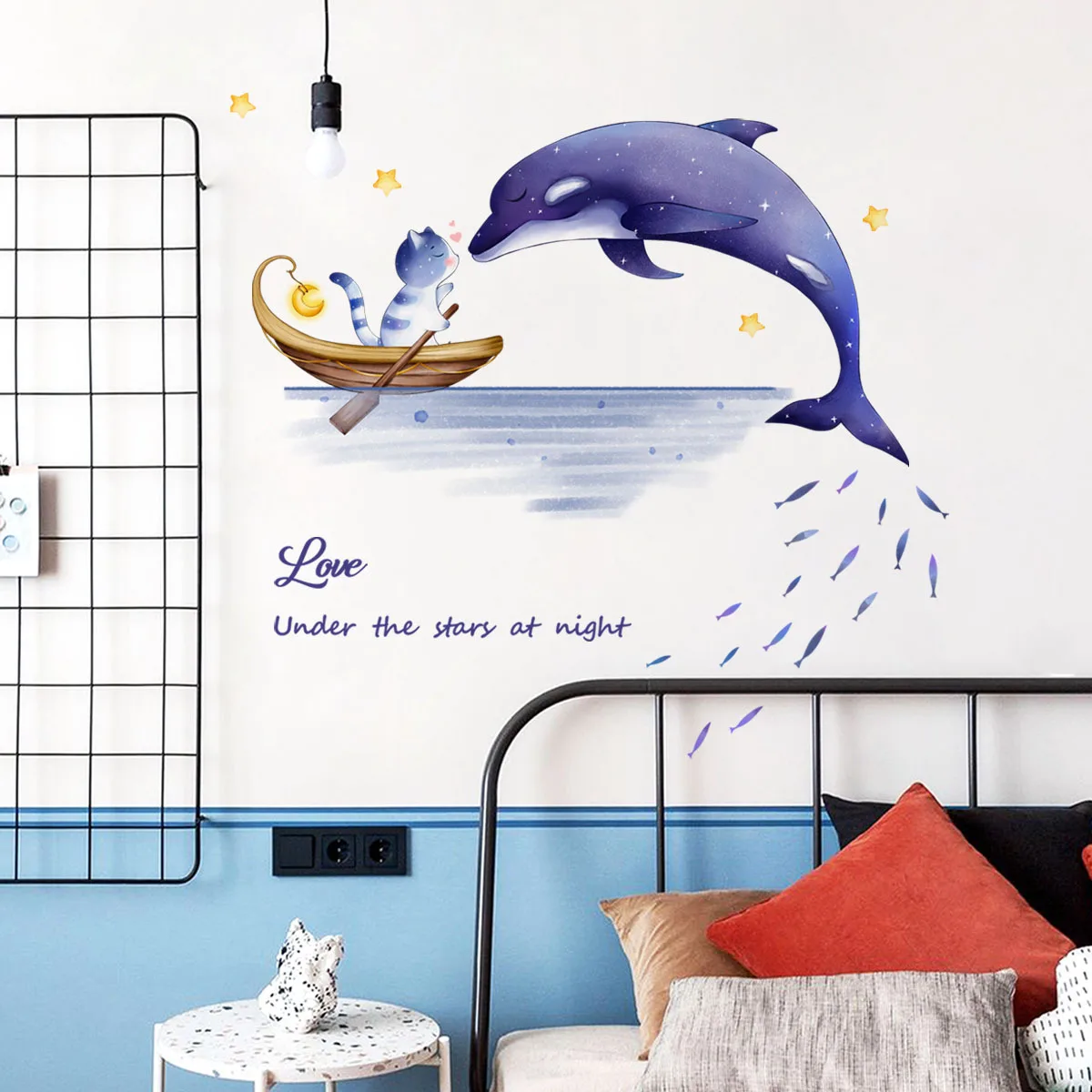30*90cm Shark Cat Boat Star Wall Sticker Background Wall Children's Living Room Bedroom Study Decorative Wall Sticker Ms433
30*90cm Shark Cat Boat Star Wall Sticker Background Wall Children's Living Room Bedroom Study Decorative Wall Sticker Ms433