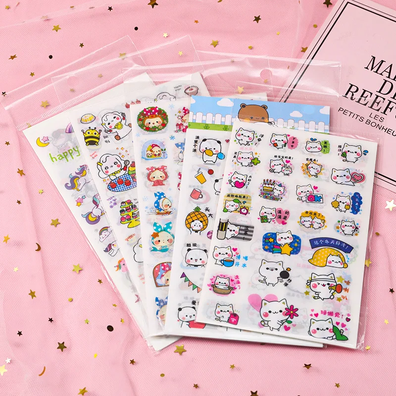 6 листов/набор, Детские Мультяшные Стикеры
6 листов/набор, Детские Мультяшные Стикеры