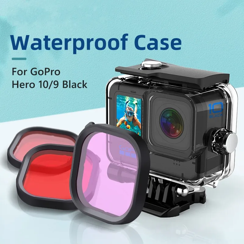 Waterproof Case for GoPro Hero 10 9 Black Underwater 60M Diving Protective Housing Shell for Go Pro 10 Action Camera Accessories
Waterproof Case for GoPro Hero 10 9 Black Underwater 60M Diving Protective Housing Shell for Go Pro 10 Action Camera Accessories
