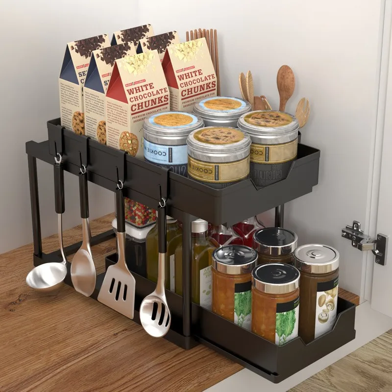 Double-Drawer Push-Pull Kitchen Desktop Storage Bathroom Bathroom Finishing Seasoning Cabinet Sink Storage Rack
Double-Drawer Push-Pull Kitchen Desktop Storage Bathroom Bathroom Finishing Seasoning Cabinet Sink Storage Rack