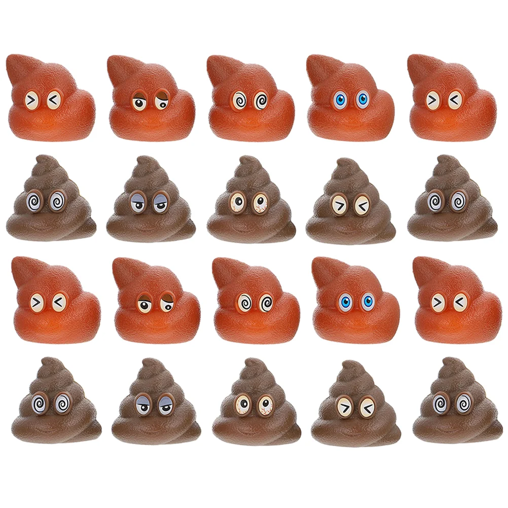 

20 Pcs Baby Gifts Poop Toys Prank Props Tricky Simulated Puzzle Interesting Pvc Fake