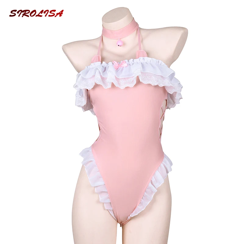 SIROLISA Sexy Bodysuit Ruffles Lace Lolita Sweet Swimsuit Hollow Out Sleepwear Backless Costumes Halter Off Shoulder Lingerie
SIROLISA Sexy Bodysuit Ruffles Lace Lolita Sweet Swimsuit Hollow Out Sleepwear Backless Costumes Halter Off Shoulder Lingerie