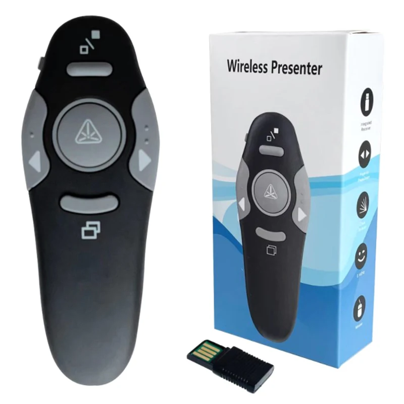 2.4GHz Wireless USB Powerpoint Presentation PPT Flip Pen Pointer Clicker Presenter with Red Light Remote Control for Teacher
2.4GHz Wireless USB Powerpoint Presentation PPT Flip Pen Pointer Clicker Presenter with Red Light Remote Control for Teacher