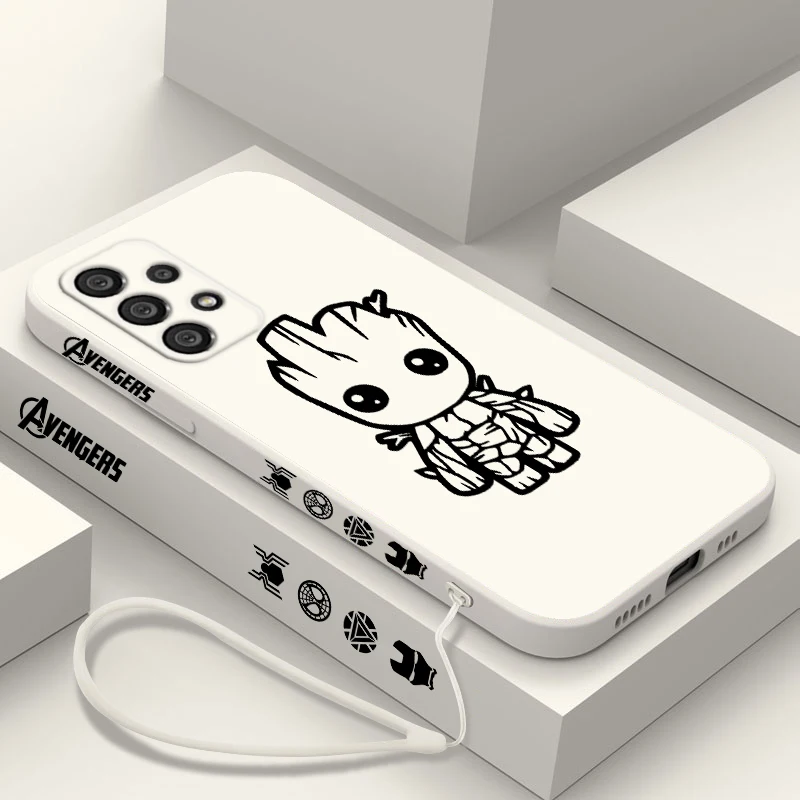 Marvel cute superhero Groot For Samsung A73 A53 A33 A52 A32 A71 A51 A21S A03S A50 A30 5G Liquid Left Rope Phone Case
Marvel cute superhero Groot For Samsung A73 A53 A33 A52 A32 A71 A51 A21S A03S A50 A30 5G Liquid Left Rope Phone Case