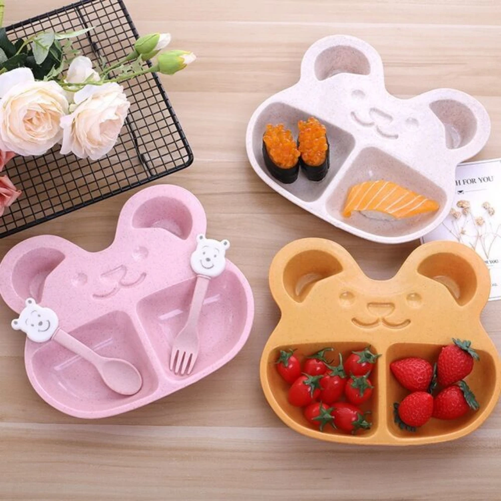 Wheat Straw Baby Tableware Set Baby Bowl Spoon Fork Cartoon Bear Infant Toddler Dinnerware Cutlery Degradable Practical Gifts
Wheat Straw Baby Tableware Set Baby Bowl Spoon Fork Cartoon Bear Infant Toddler Dinnerware Cutlery Degradable Practical Gifts