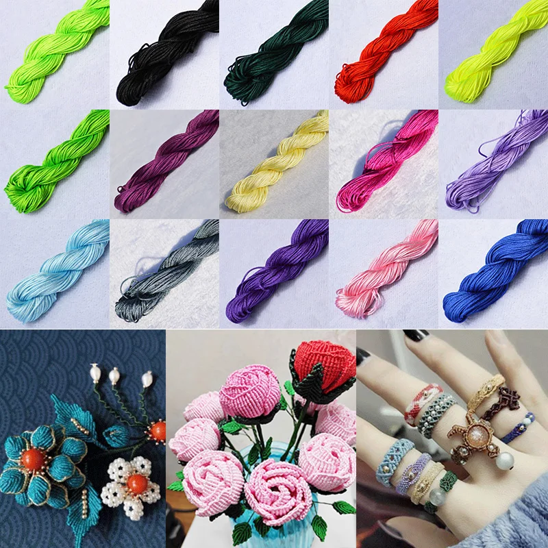 Macrame Cord Tassels 20m Chinese Knot Thread Bracelet Thread Braided String DIY Beading String 1.0mm Nylon Cord High Quality
Macrame Cord Tassels 20m Chinese Knot Thread Bracelet Thread Braided String DIY Beading String 1.0mm Nylon Cord High Quality