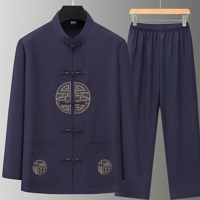 2023 Spring and Autumn Kung Fu Linen Set Men's Long sleeved Pants Breathable Men's Leisure Summer Cotton Linen Two Piece Set
2023 Spring and Autumn Kung Fu Linen Set Men's Long sleeved Pants Breathable Men's Leisure Summer Cotton Linen Two Piece Set
