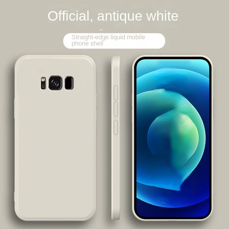 All-inclusive Anti-fall Creative Straight Edge Mobile Phone Case for Samsung S8 S8plus Liquid Silicone Protective Cover 
All-inclusive Anti-fall Creative Straight Edge Mobile Phone Case for Samsung S8 S8plus Liquid Silicone Protective Cover
