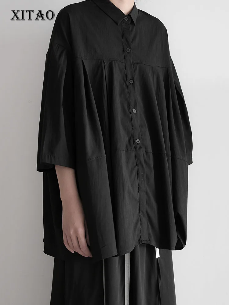 XITAO Solid Color Simple Shirt Fashion Casual Turn-down Collar Three Quarter Sleeves Loose Pleated All-match New Women WMD6177
XITAO Solid Color Simple Shirt Fashion Casual Turn-down Collar Three Quarter Sleeves Loose Pleated All-match New Women WMD6177