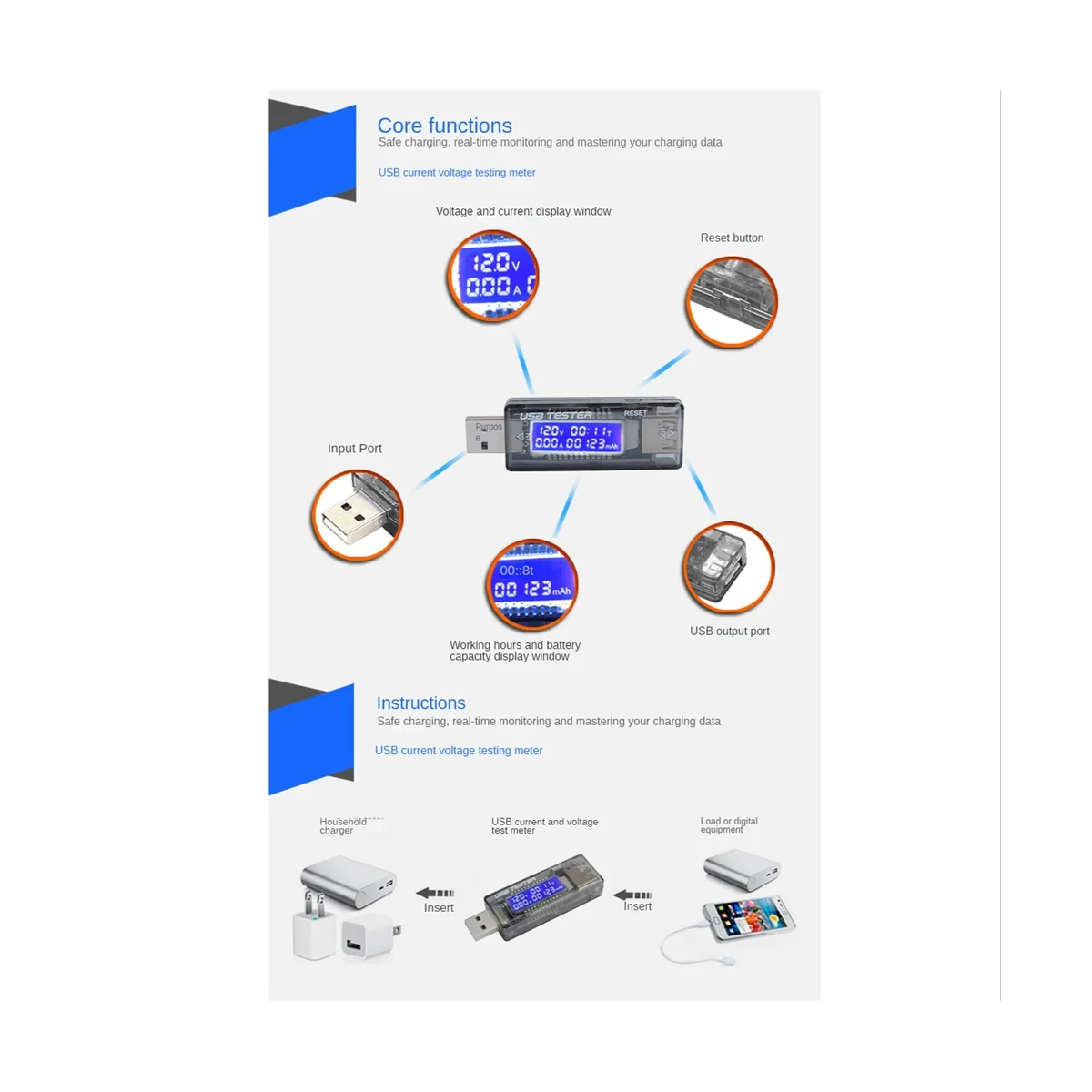 DC Mobile Power Charging Current Voltage Digital Monitor USB Tester Current 0-3A Voltage 4-20V Dual Meter Display
DC Mobile Power Charging Current Voltage Digital Monitor USB Tester Current 0-3A Voltage 4-20V Dual Meter Display