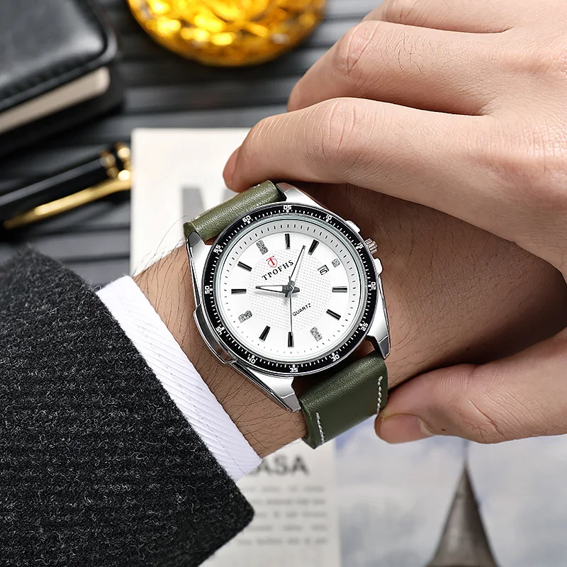 New Brand Calendar Plaid Men's Watch Waterproof Quartz Luminous Green Business Wristwatch Luxury Fashion Clock Watches For Men
New Brand Calendar Plaid Men's Watch Waterproof Quartz Luminous Green Business Wristwatch Luxury Fashion Clock Watches For Men
