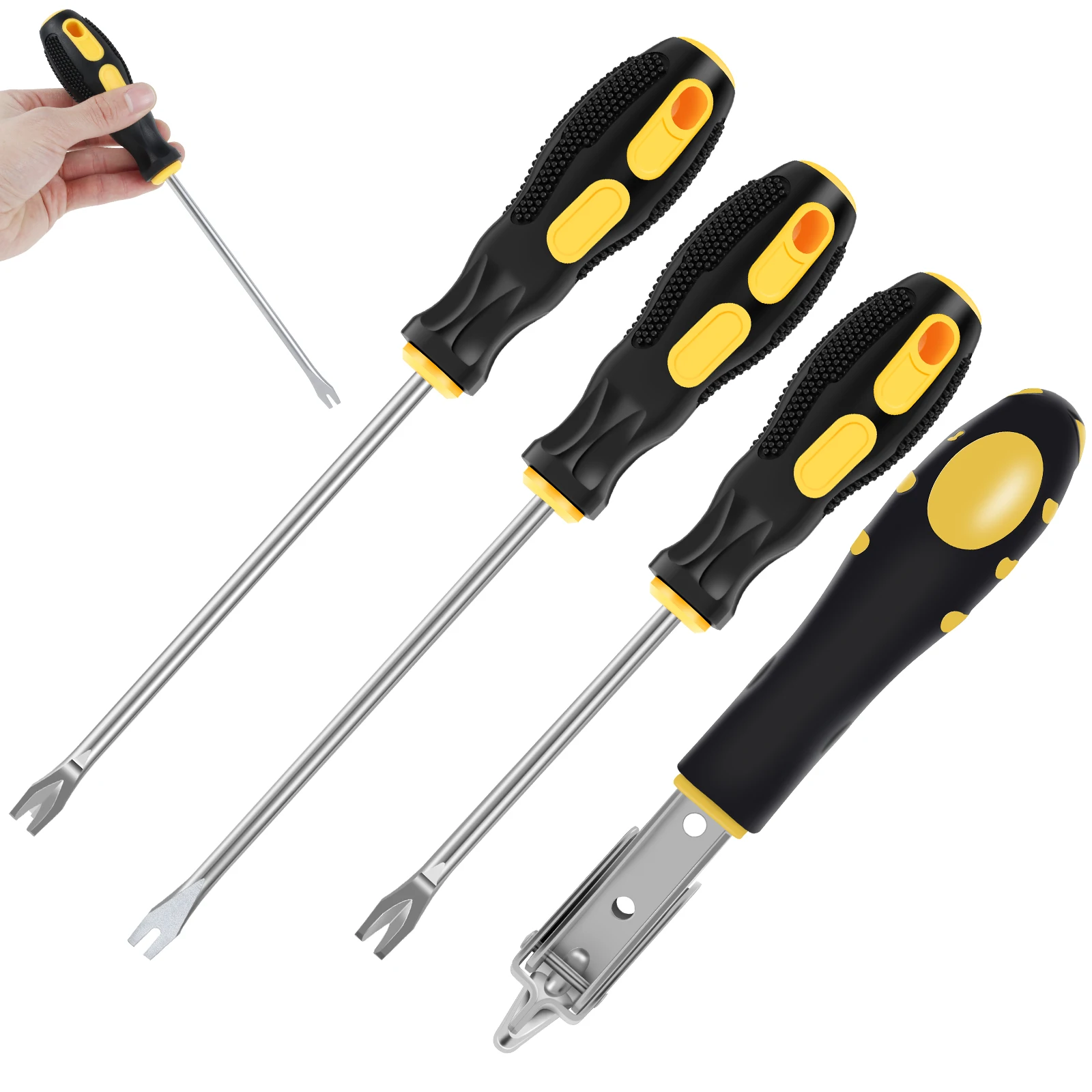 Staple Remover Screwdriver Heavy Duty V-shaped U-shaped Tack Lifter Tool Ergonomic Labor Saving Nail Puller Remover Hand Tools
Staple Remover Screwdriver Heavy Duty V-shaped U-shaped Tack Lifter Tool Ergonomic Labor Saving Nail Puller Remover Hand Tools