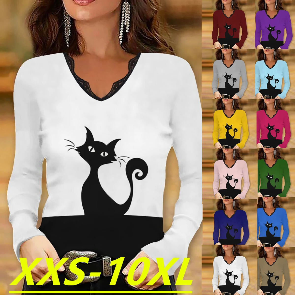 Autumn/Winter 2022 Fashion Women's Printed Lace V-Neck Long Sleeve Casual Plus Size Top XXS-10XL
Autumn/Winter 2022 Fashion Women's Printed Lace V-Neck Long Sleeve Casual Plus Size Top XXS-10XL