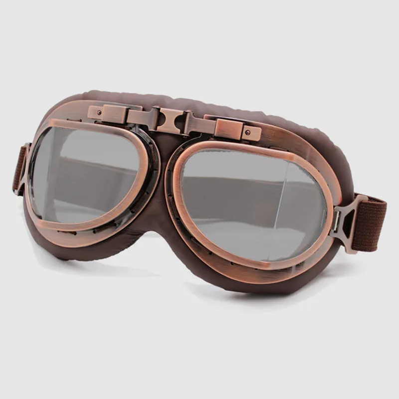 Retro Motorcycle Glasses Goggles Leather Heavy Metal Steampunk Gothic Style Goggles For Steampunk Harley Pilot Copper Helmet
Retro Motorcycle Glasses Goggles Leather Heavy Metal Steampunk Gothic Style Goggles For Steampunk Harley Pilot Copper Helmet