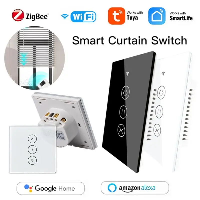 Умный выключатель для штор Tuya Zigbee, сенсорный переключатель с Wi-Fi, со стеклянной панелью, таймером, голосовым управлением, дистанционным управлением через Alexa Google Home
Умный выключатель для штор Tuya Zigbee, сенсорный переключатель с Wi-Fi, со стеклянной панелью, таймером, голосовым управлением, дистанционным управлением через Alexa Google Home