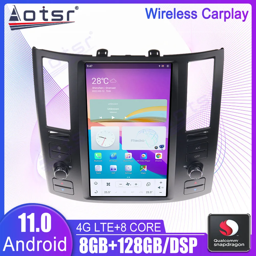Автомобильный мультимедийный радиоплеер на Android, стерео для Infiniti FX FX25 FX35 FX37 2003-2007, головное устройство с GPS Навигатором Qualcomm Snapdragon Din
Автомобильный мультимедийный радиоплеер на Android, стерео для Infiniti FX FX25 FX35 FX37 2003-2007, головное устройство с GPS Навигатором Qualcomm Snapdragon Din