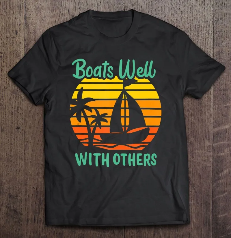Футболка с надписью «Boats Well With other», футболка оверсайз с капитаном Понтона, женская футболка в стиле Харадзюку, футболка с аниме 
Футболка с надписью «Boats Well With other», футболка оверсайз с капитаном Понтона, женская футболка в стиле Харадзюку, футболка с аниме
