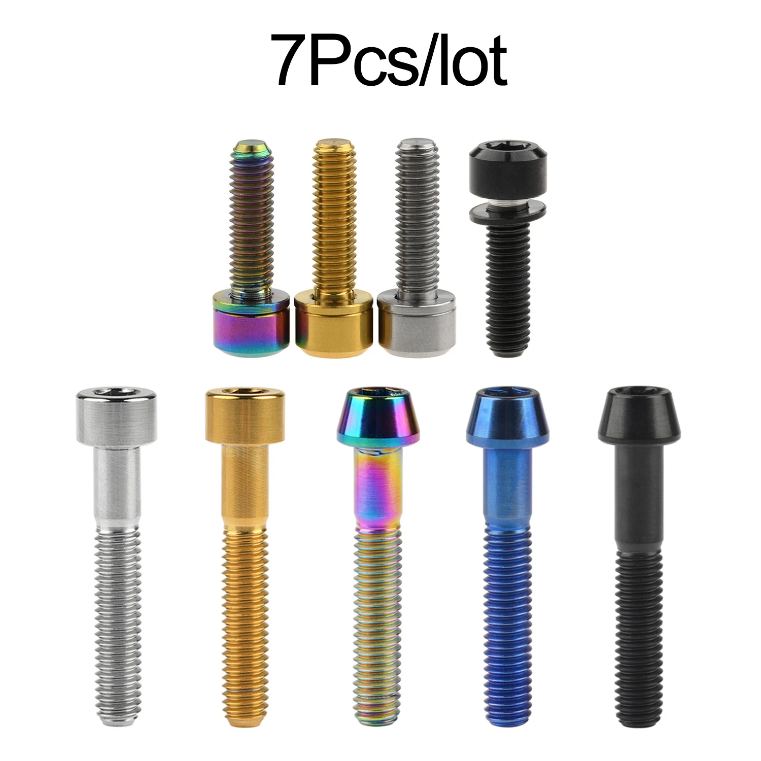 Weiqijie Titanium Ti Bolt M6X35mm Bicycle Headset Screw 1Piece + 6Piece M5x16 18 20mm with Washer Fastener
Weiqijie Titanium Ti Bolt M6X35mm Bicycle Headset Screw 1Piece + 6Piece M5x16 18 20mm with Washer Fastener