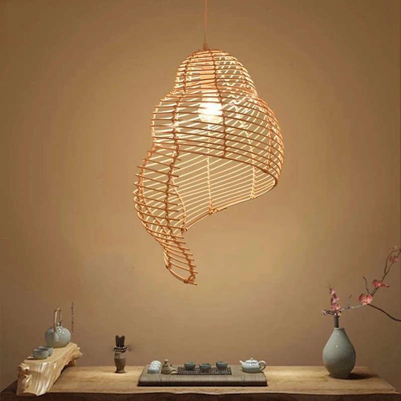 Pastoral Style Conch Rattan Lamp Vintage Pendant Lights Dining Room Decor Lighting Fixtures Suspension Luminaire
Pastoral Style Conch Rattan Lamp Vintage Pendant Lights Dining Room Decor Lighting Fixtures Suspension Luminaire