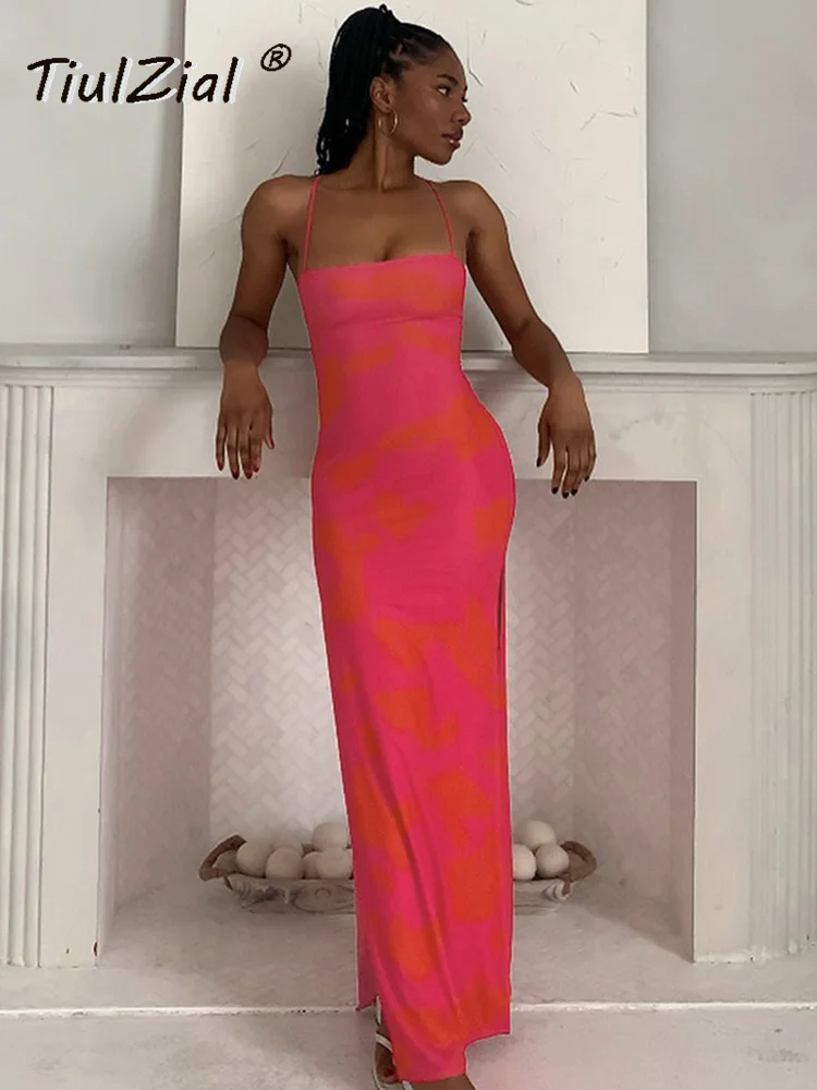 TiulZial Print Tie Drying Spaghetti Strap Midi Dress 2022 Summer Women Party Tie Up Backless Club Sext Dress Split Beach
TiulZial Print Tie Drying Spaghetti Strap Midi Dress 2022 Summer Women Party Tie Up Backless Club Sext Dress Split Beach