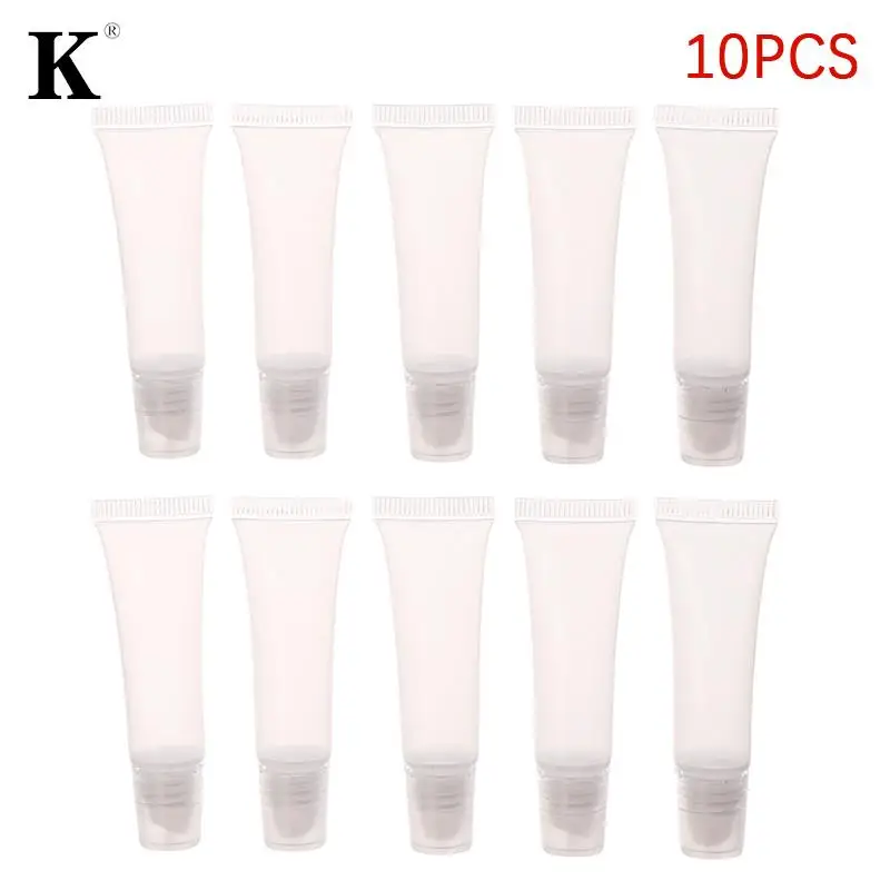 

5Pcs/10pcs 5ml Empty Lipstick Tube Lip Balm Soft Tube Clear Lip Gloss Container Makeup Squeeze Clear Lipgloss Portable Bottles