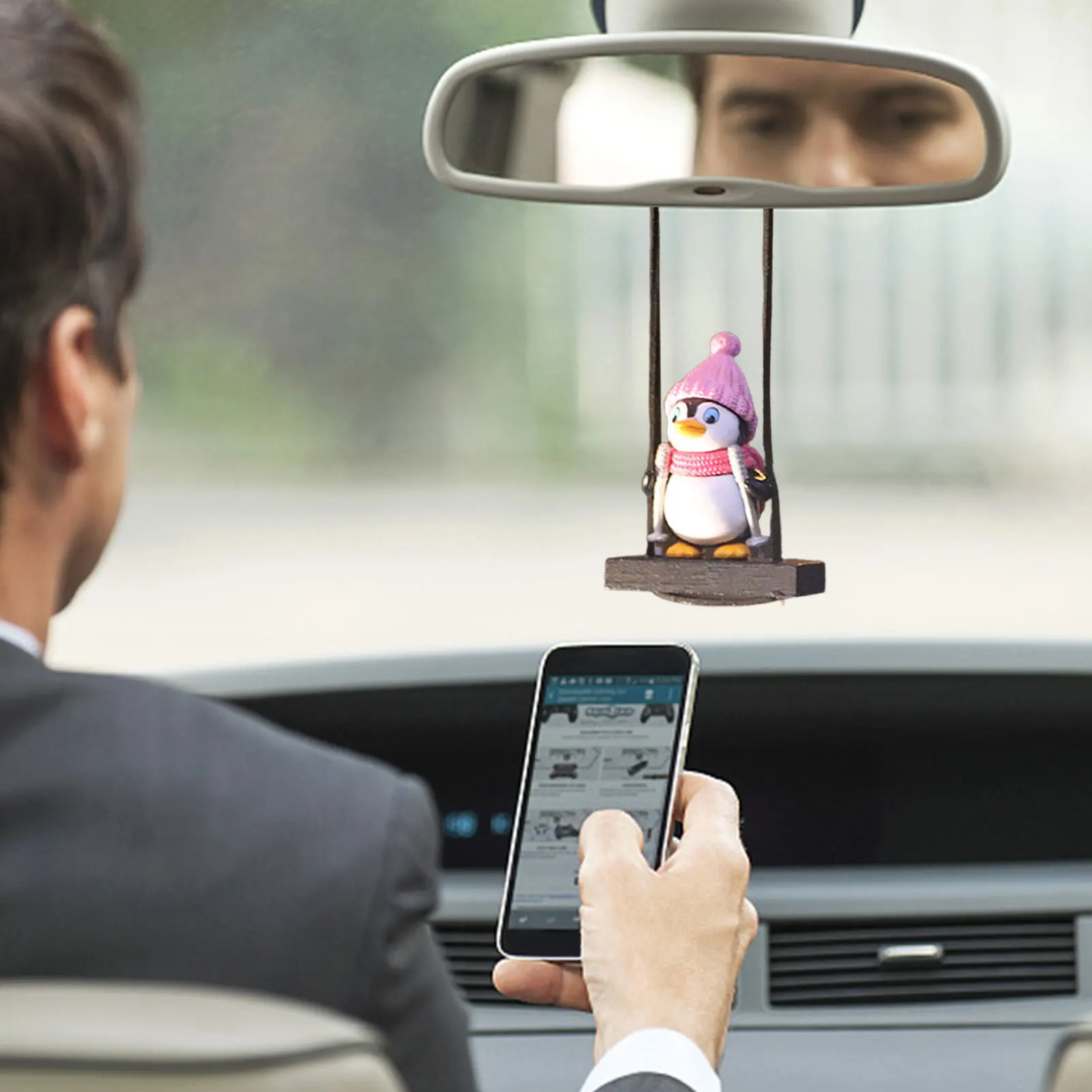 Swinging Penguin Car Hangings Ornament | Cute Penguin Car Charms Decoration | Car Pendant Ornaments Auto Rear View Mirror Access
Swinging Penguin Car Hangings Ornament | Cute Penguin Car Charms Decoration | Car Pendant Ornaments Auto Rear View Mirror Access