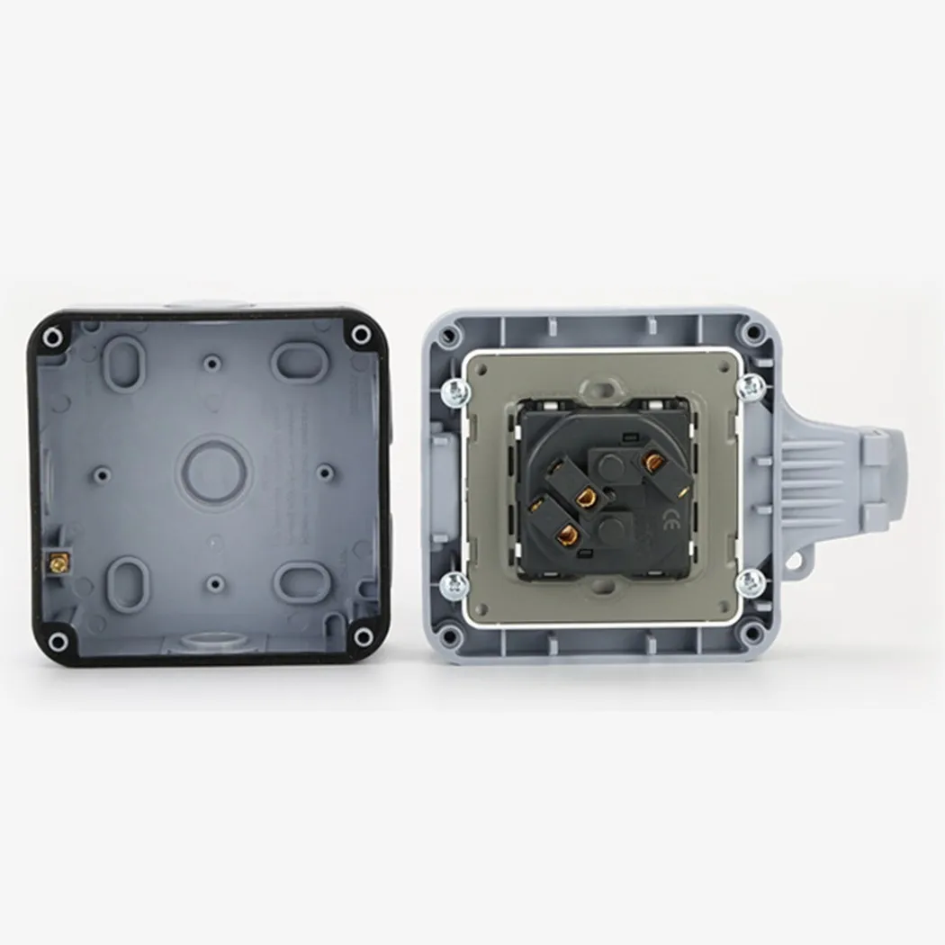 IP66 Socket Box Waterproof Outdoor Wall Power Socket 16A EU Standard Outlet Grounded AC Residential / General-Purpose
IP66 Socket Box Waterproof Outdoor Wall Power Socket 16A EU Standard Outlet Grounded AC Residential / General-Purpose