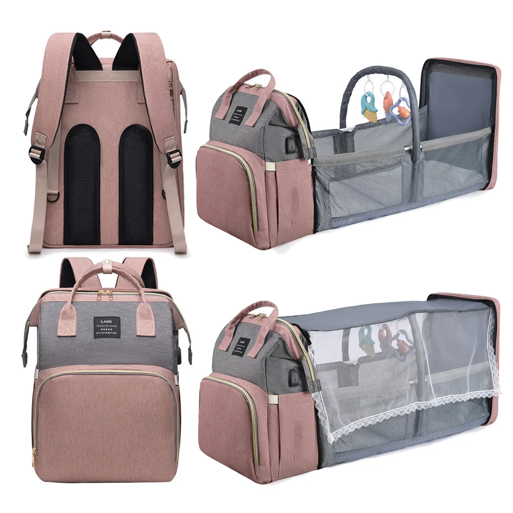 Mommy Baby Diapers Bags Backpack Changing Pad Shade Mosquito Net USB Charging Stroller Hanging Pocket Free Toys Travel Backpack 
Mommy Baby Diapers Bags Backpack Changing Pad Shade Mosquito Net USB Charging Stroller Hanging Pocket Free Toys Travel Backpack