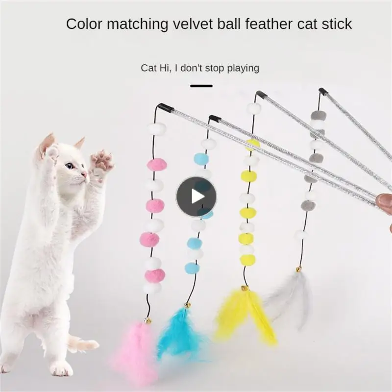 Fashionable Plush Ball Playing Stick Delicate Hair Ball String Non-toxic Contrast Interactive Feather Toys Pet Product Durable
Fashionable Plush Ball Playing Stick Delicate Hair Ball String Non-toxic Contrast Interactive Feather Toys Pet Product Durable