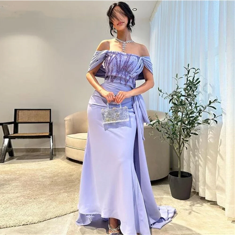 Purple Mermaid Prom Dresses Pleated Beaded Off Shoulder Elegant Evening Dresses Dubai 2023 Formal Occasion Dress For Women
Purple Mermaid Prom Dresses Pleated Beaded Off Shoulder Elegant Evening Dresses Dubai 2023 Formal Occasion Dress For Women