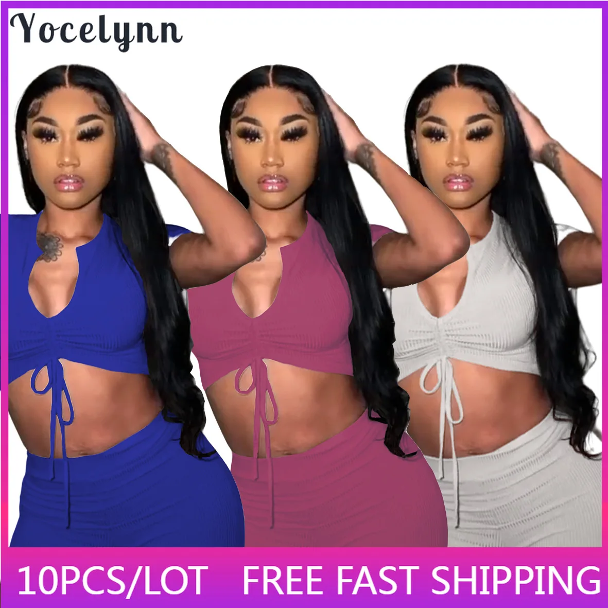 10Sets Wholesale Items Summer Women Clothing Casaul Short Sleeve Crop Tops and Biker Shorts Sportsuit Female Two Piece Outfits
10Sets Wholesale Items Summer Women Clothing Casaul Short Sleeve Crop Tops and Biker Shorts Sportsuit Female Two Piece Outfits