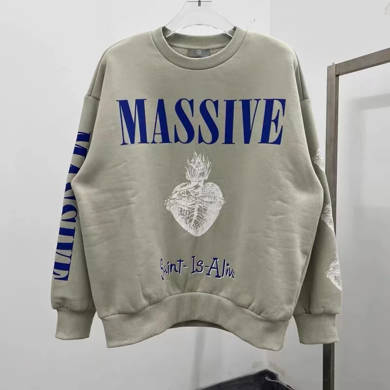 Winter Oversized Saint Michael Sweatshirts Men Women Gray Crewneck Letter Print Pullover High Quality Hoodie
Winter Oversized Saint Michael Sweatshirts Men Women Gray Crewneck Letter Print Pullover High Quality Hoodie