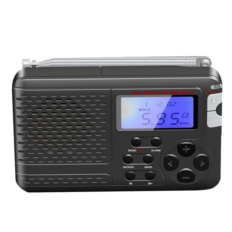 Многофункциональное радио с антенной Портативный ЖК-экран AM/FM/SW/TV Полнодиапазонный радиоприемник 50/60 Гц) хранилище радио с батареей 3XAAA
Многофункциональное радио с антенной Портативный ЖК-экран AM/FM/SW/TV Полнодиапазонный радиоприемник 50/60 Гц) хранилище радио с батареей 3XAAA