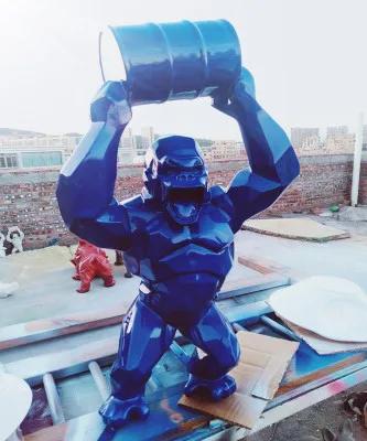 Raise bucket gorilla decoration piece creative diamond shape Resin glass steel bar nightclub front desk animal modeling BIG 65CM
Raise bucket gorilla decoration piece creative diamond shape Resin glass steel bar nightclub front desk animal modeling BIG 65CM