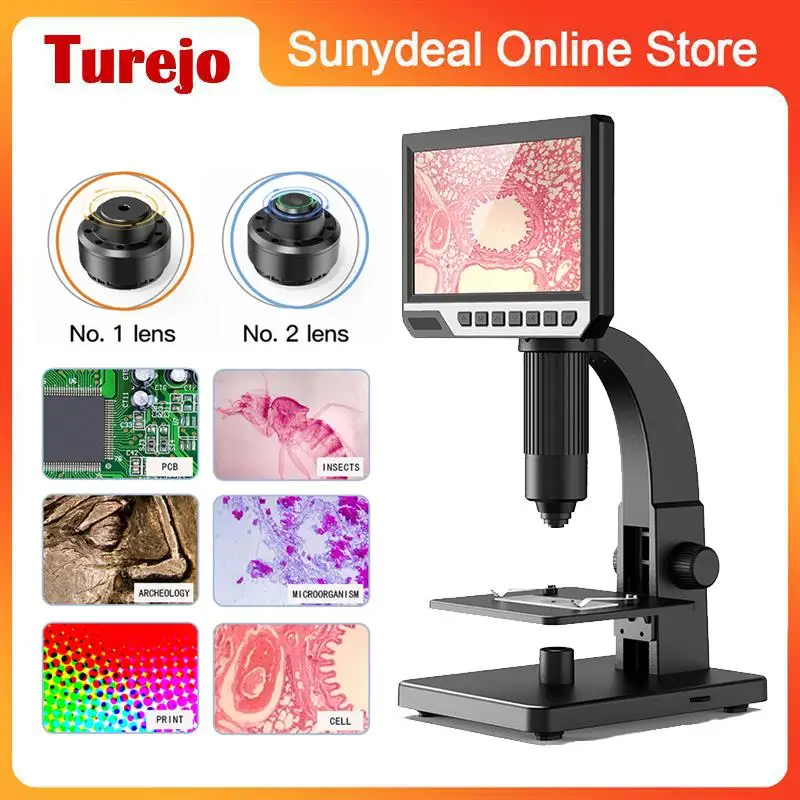 7 inch 2000X Digital Microscope Dual Lens HD 12MP Cell LCD Microscope for Science Observing Welding Circuit Board Maintenance
7 inch 2000X Digital Microscope Dual Lens HD 12MP Cell LCD Microscope for Science Observing Welding Circuit Board Maintenance