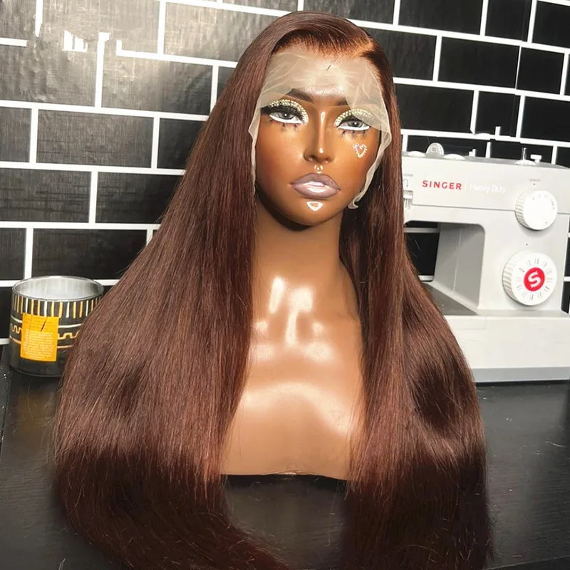 Preplucked Soft 180%Density 26Inch Brown Silky Straight Long Natural Hairline Glueless Lace Front Wig For Women Babyhair
Preplucked Soft 180%Density 26Inch Brown Silky Straight Long Natural Hairline Glueless Lace Front Wig For Women Babyhair