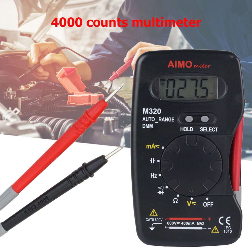 M320 Digital Multimeter Tester Handheld DC AC Voltage Current Meter Multimeter Frequency Capacitance Measurement Meter
M320 Digital Multimeter Tester Handheld DC AC Voltage Current Meter Multimeter Frequency Capacitance Measurement Meter