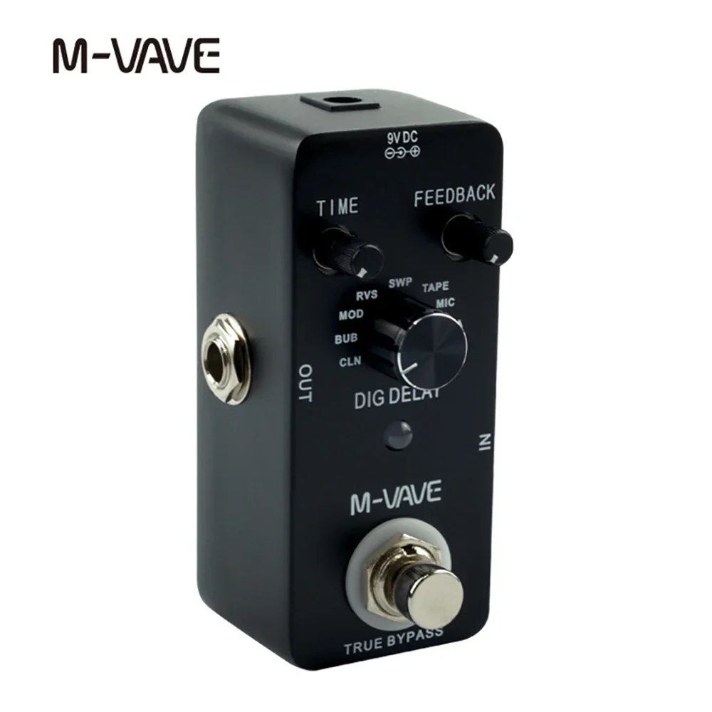 M-VAVE DIG цифровая педаль задержки гитары эффект с 9 эффектами истинное отключение